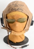 WWII US FLIGHT HELMET SUNGLASS FLYING TIGER SIGNED