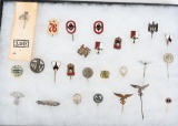 WWII NAZI GERMAN STICKPIN LOT OF 25 NSDAP RAD LUFT