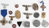 WWII NAZI GERMAN NSDAP SA BADGE TINNIE PIN LOT WW2
