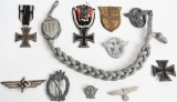 WW1 WWII GERMAN MEDAL & INSIGNIA LOT BADGES SHIELD