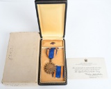 WWII NAMED ARMY AIR CORPS AIR MEDAL IN ISSUE BOX
