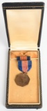 WWII US ARMY SOLDIER'S MEDAL W/ COFFIN CASE WW2