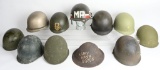 WWII - VIETNAM M1 HELMET LOT W LINERS MP WW2
