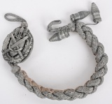 WWII NAZI WEHRMACHT GRADE EIGHT MARKSMEN'S LANYARD