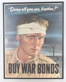 WWII U.S. 1942 BUY WAR BONDS POSTER WW2