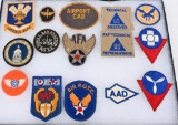 WWII US ARMY PATCH LOT BULLION TECH OBSERVER