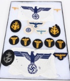 WWII NAZI GERMAN KRIEGSMARINE INSIGNIA GROUP WW2