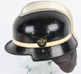WWII NAZI FEUERSCHUTZPOLIZEI DOUBLE DECAL HELMET