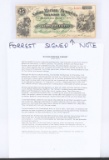 MARION & MEMPHIS RY. 25 CENT NOTE NATHAN FORREST