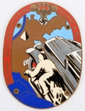 WWII NAZI GERMAN NSKK 1933 ENAMEL ZIELFAHRT PLAQUE