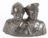 WWII NAZI GERMAN ADOLF HITLER MUSSOLINI BUST WW2