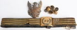 SPAN AM PERIOD BELT SHAKO PLATE GAR BUTTON LOT