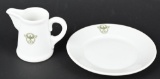 WWII NAZI GERMAN POLIZEI MESS HALL PLATE & CREAMER