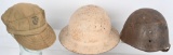 WWII ITALIAN HELMET + CIVIL DEFENSE HELMET + USMC