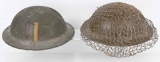 2 BRITISH ARMY HELMETS