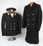 COLD WAR RUSSIAN NAVY OFFICERS FULL UNIFORM + HAT