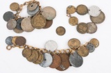 3 WWII SOLDIER SOUVENIR COIN BRACELETS