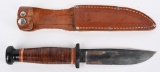 US WWII ERA KINFOLKS KNIFE AND SHEATH MINT WW2