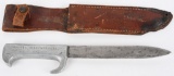 WWII THEATER MADE FIGHTING KNIFE W/ SCABBARD WW2