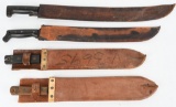 WWII US & BRITISH MACHETE LOT OF 4 COLLINS KITCHIN