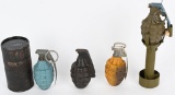 WWII & VIETNAM US ARMY GRENADE LOT OF 4 YELLOW WW2