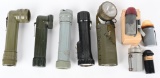 WWII US MILITARY FLASHLIGHT LOT OF 9 WW2 ARMY NAVY