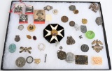 WWII NAZI GERMAN LARGE LOT OF PINS BADGES TINNIES