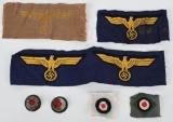 WWII NAZI GERMAN INSIGNIA LOT KRIEGSMARINE HEER