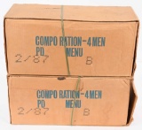 DESERT SHIELD BRITISH 4 MAN FIELD RATIONS LOT OF2