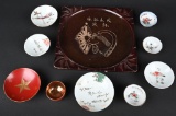 WWII IMPERIAL JAPANESE SAKE CUP LOT W/ TRAY WW2