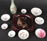 WWII IMPERIAL JAPANESE SAKE CUP BOTTLE TRAY LOT