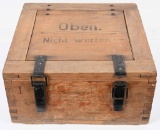 WWII NAZI GERMAN WOODEN FUZE CRATE
