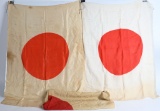 WWII IMPERIAL JAPANESE NATIONAL FLAG LOT OF 3 WW2