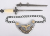 REPRO WWII NAZI GERMAN LUFTWAFFE DAGGER & GORGET