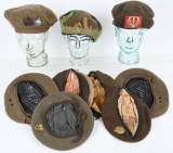10 TAN + CAMOUFLAGE BERETS BRITISH SAS DUTCH POLIC