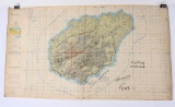 VIETNAM WAR MAP OF HAINAN W/ TARGETS IDENTIFIED