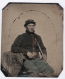 CIVIL WAR 1/6 TINTYPE UNION SOLDIER w/ SWORD