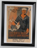 US NAVAL POSTER HEAR THEM PLAY BUY LIBERTY BONDS