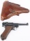 WW1 P-08 1917 LUGER PISTOL BY DWM WITH HOLSTER