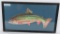 VINTAGE FRAMED WINCHESTER DIE CUT FISHING AD