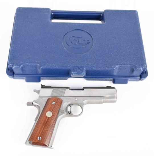 STAINLESS COLT GOLD CUP COMMANDER CUSTOM .45 BOXED