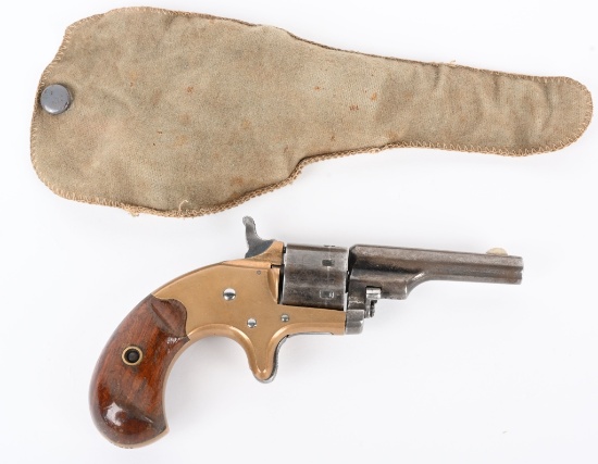 COLT OPEN TOP 22 CALIBER POCKET REVOLVER w/ CASE
