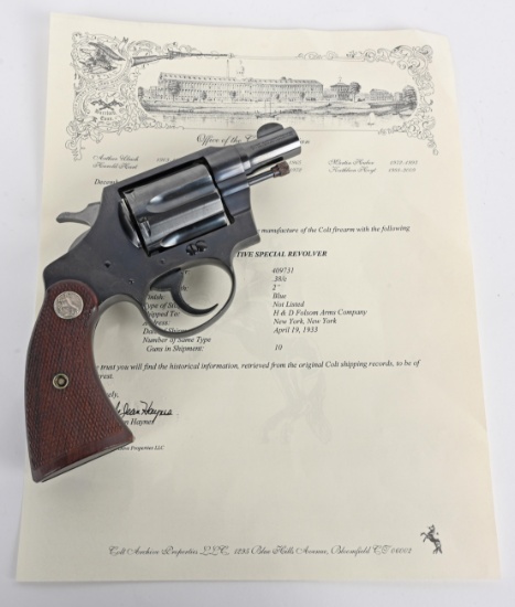 NEAR NEW PRE WAR COLT DETECTIVE REVOLVER