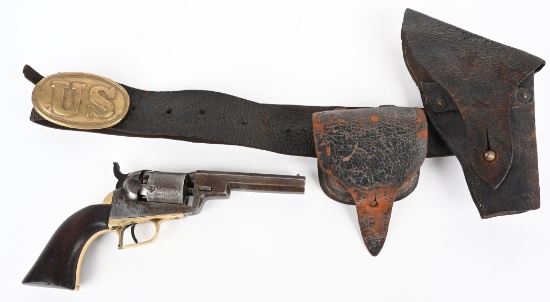 SCARCE 4" WELLS FARGO COLT WITH RIG