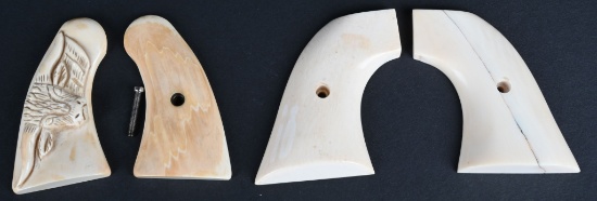 TWO PAIR COLT GENUINE EMORY GRIPS- ONE STEERHEAD