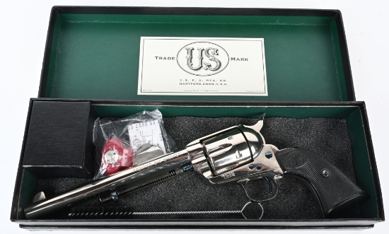 USFA FRONTIER SIX SHOOTER 44-40 NICKEL 7-1/2