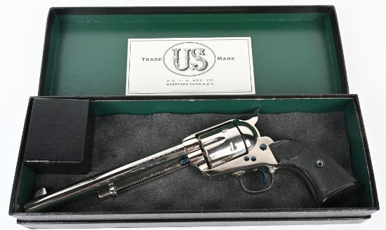 USFA FRONTIER SIX SHOOTER 44-40 NICKEL 7-1/2"