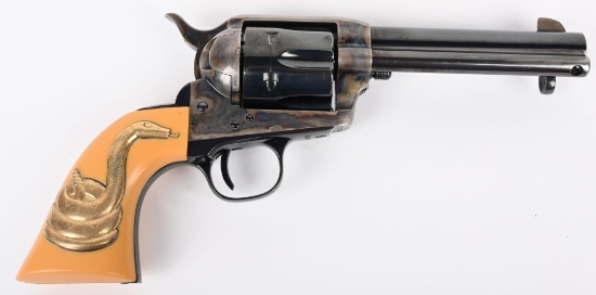 CUSTOM USFA SINGLE ACTION WITH SNAKE INLAID GRIPS