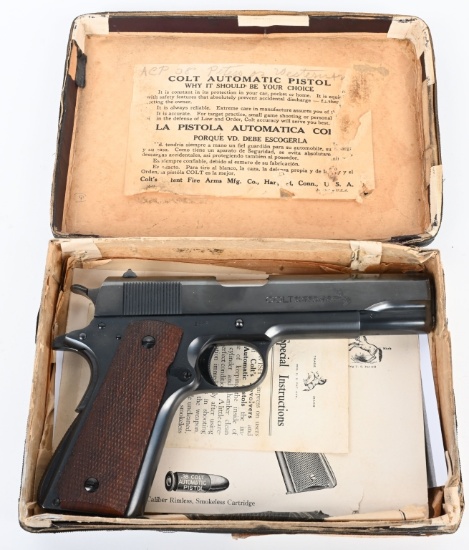 NEAR NEW BOXED 1ST YR. COLT .38 SUPER 1911 (1929)