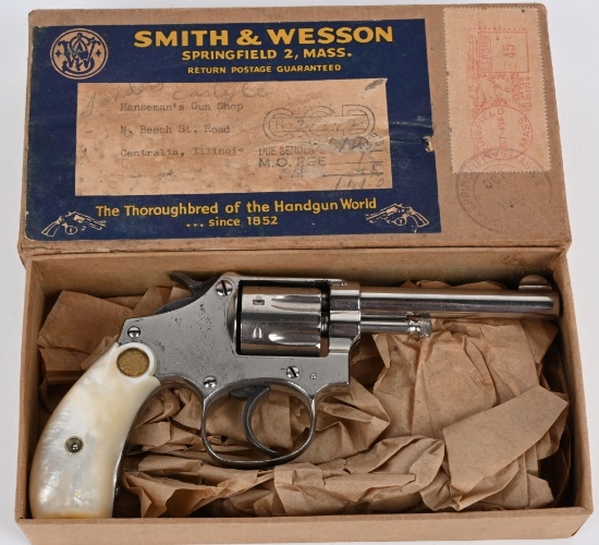 RARE NICKEL PEARL 1ST MOD. S&W LADYSMITH REVOLVER